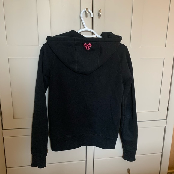 2000’s TNA Black Zip up Sweater • Pink Details🌸🖤 - Picture 3 of 6